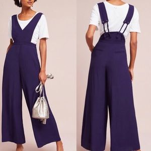 Anthropologie Apron Wide-Leg Jumpsuit size 0